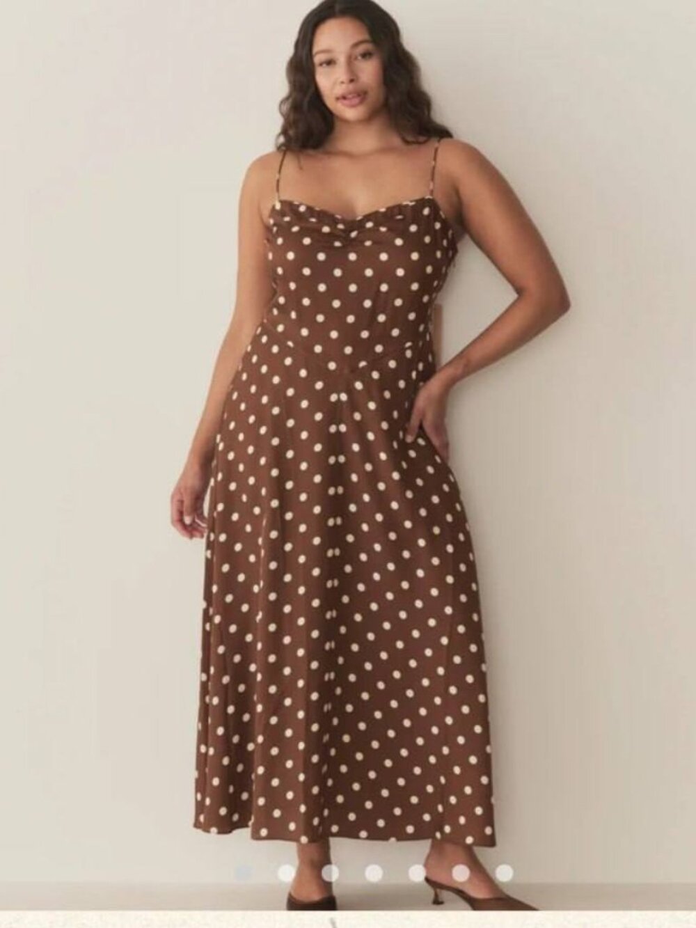 Doen NWOT Lorraine Polka Dot Dress L